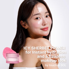 Icy Sherbet Primer cooling sensation helps control shine for fresh skin