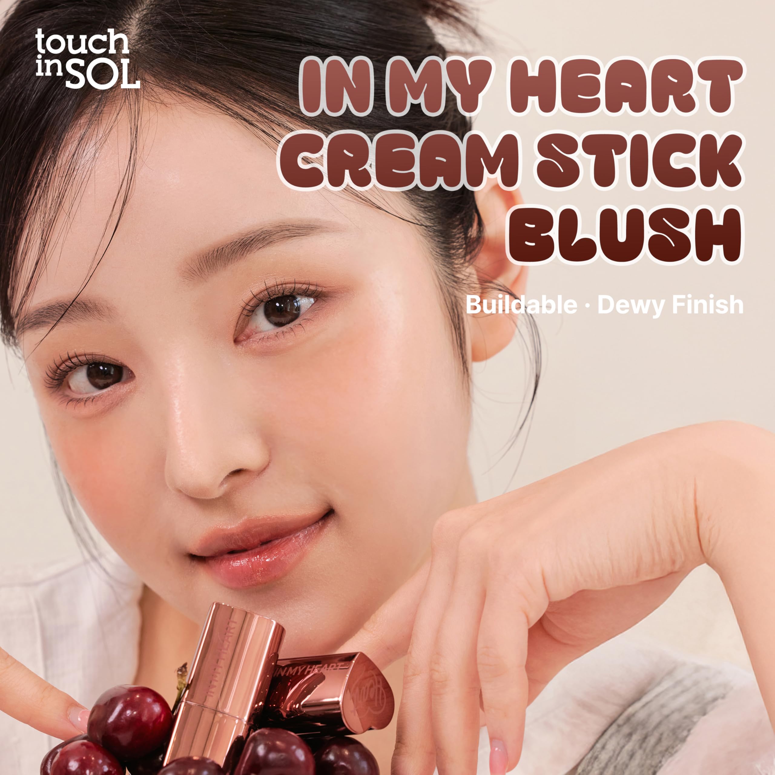 Touch in Sol In My Heart Stick Blush creamy texture close-up