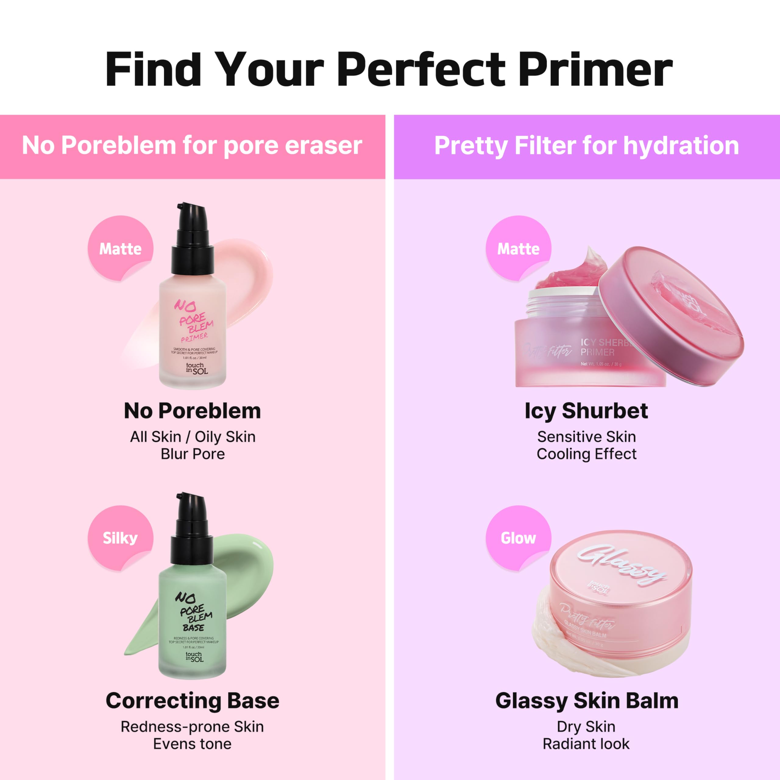 Touch in Sol No Pore Blem packaging close-up highlights product design.