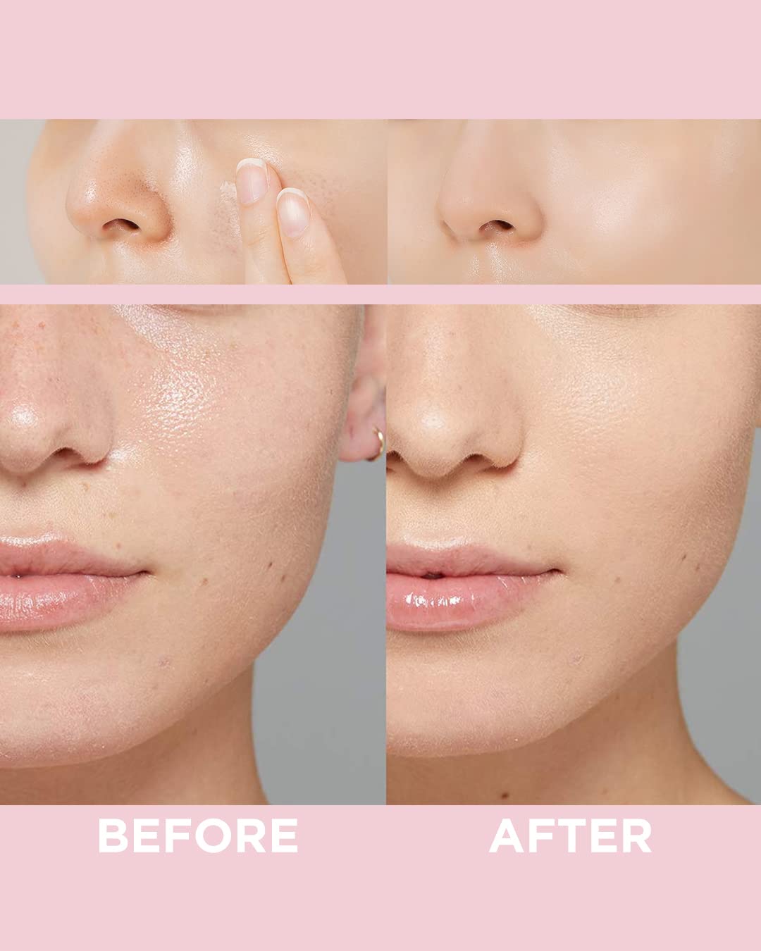 Touch In Sol No Pore Blem Primer on skin showing subtle glow.
