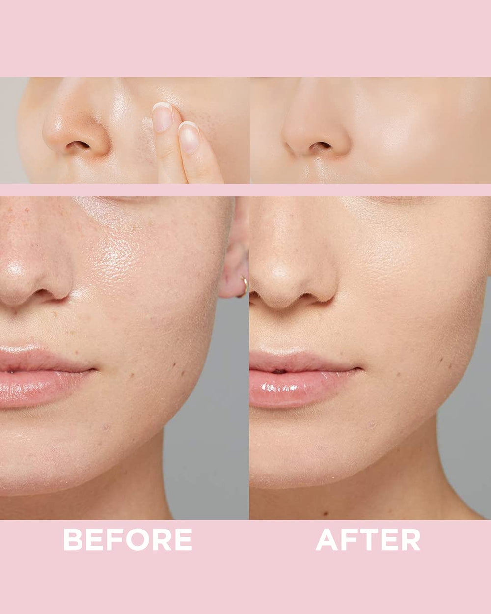 Touch In Sol No Pore Blem Primer on skin showing subtle glow.