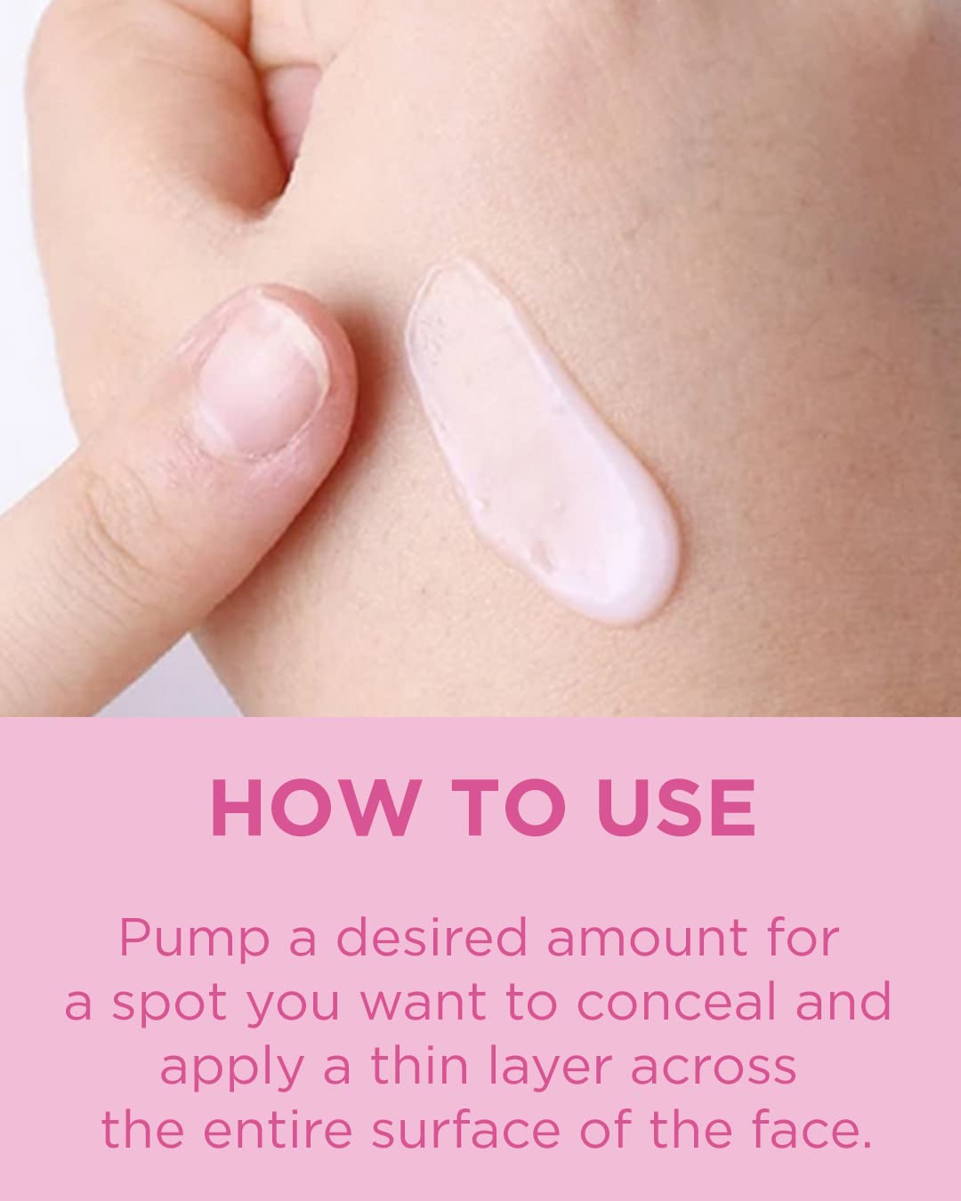 Touch In Sol No Pore Blem Primer silky-finish swatch ready for makeup.