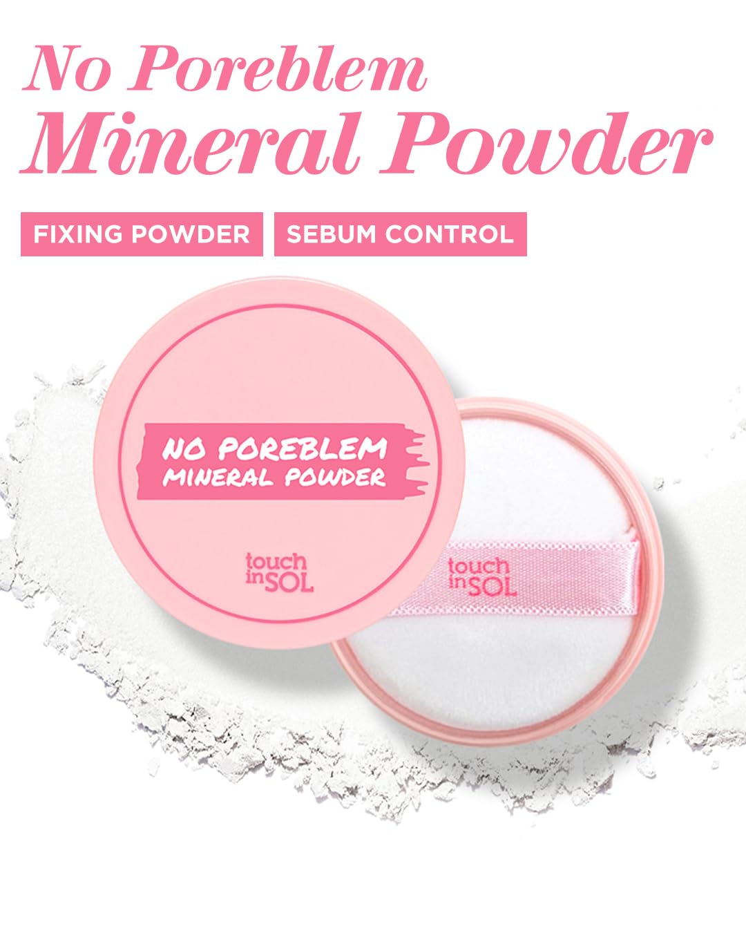 Touch in Sol oil-control powder with silky texture for everyday touchups.