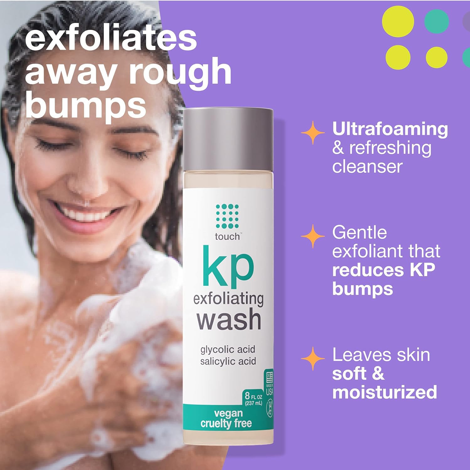 Touch KP glycolic-acid-15-percent exfoliation boosts surface renewal
