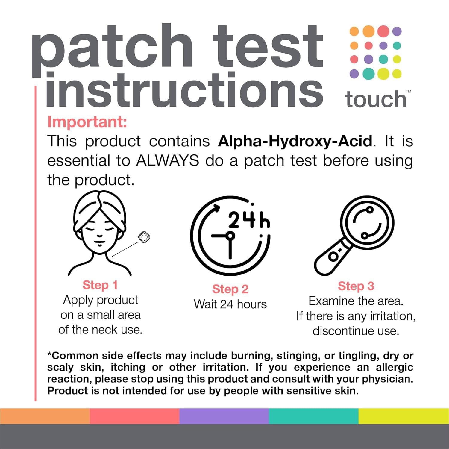 Touch USA-made vegan, cruelty-free packaging supports clean skincare.