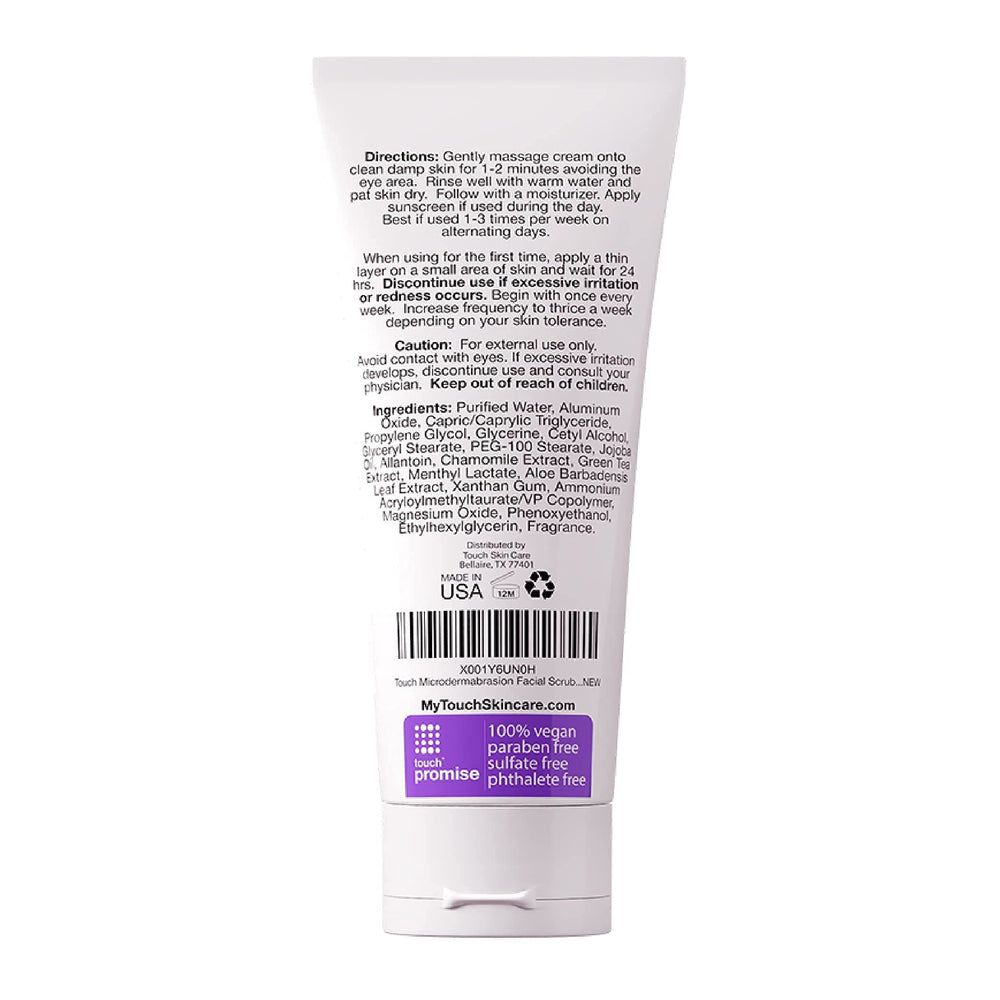 TOUCH radiant skin after exfoliation emphasizes brightness and refined pores