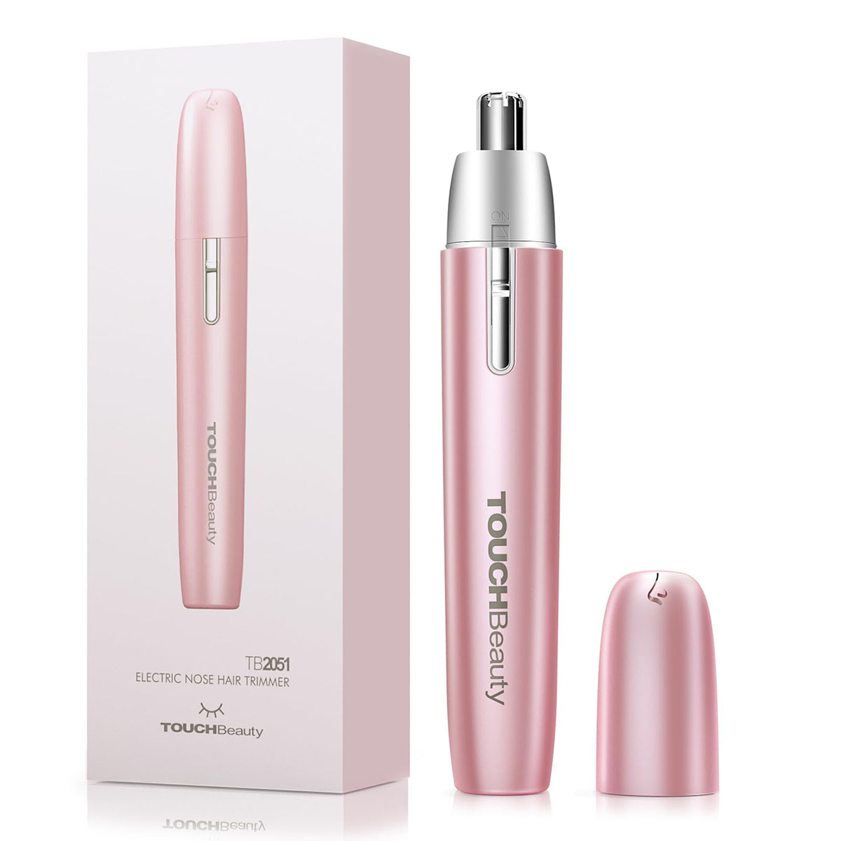 TOUCHBeauty women’s trimmer in pink showcases gentle trimming for sensitive skin.
