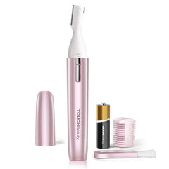 TOUCHBeauty eyebrow trimmer in rose color for precise shaping on the go.