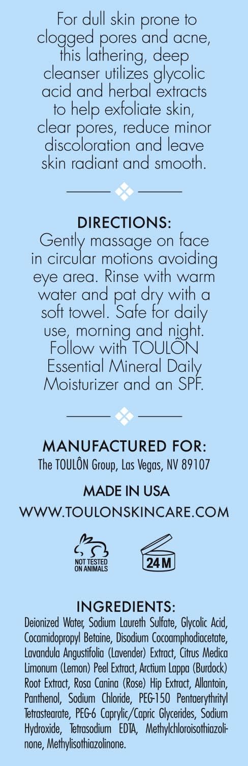 TOULON skincare kit box-front displaying a complete routine for exfoliation, hydration, and eye care.