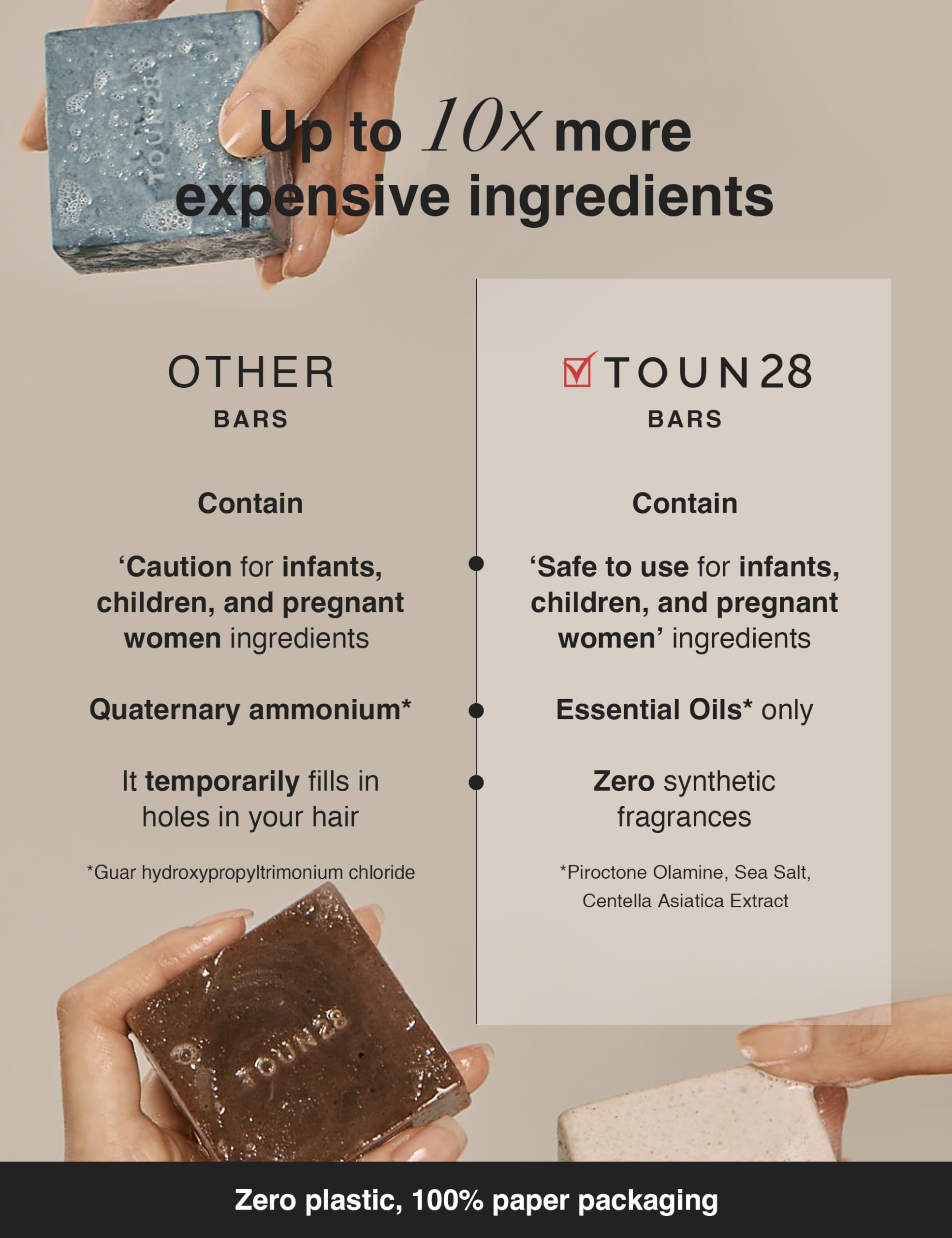 TOUN28 oily-scalp-care shampoo bar shown for balanced scalp