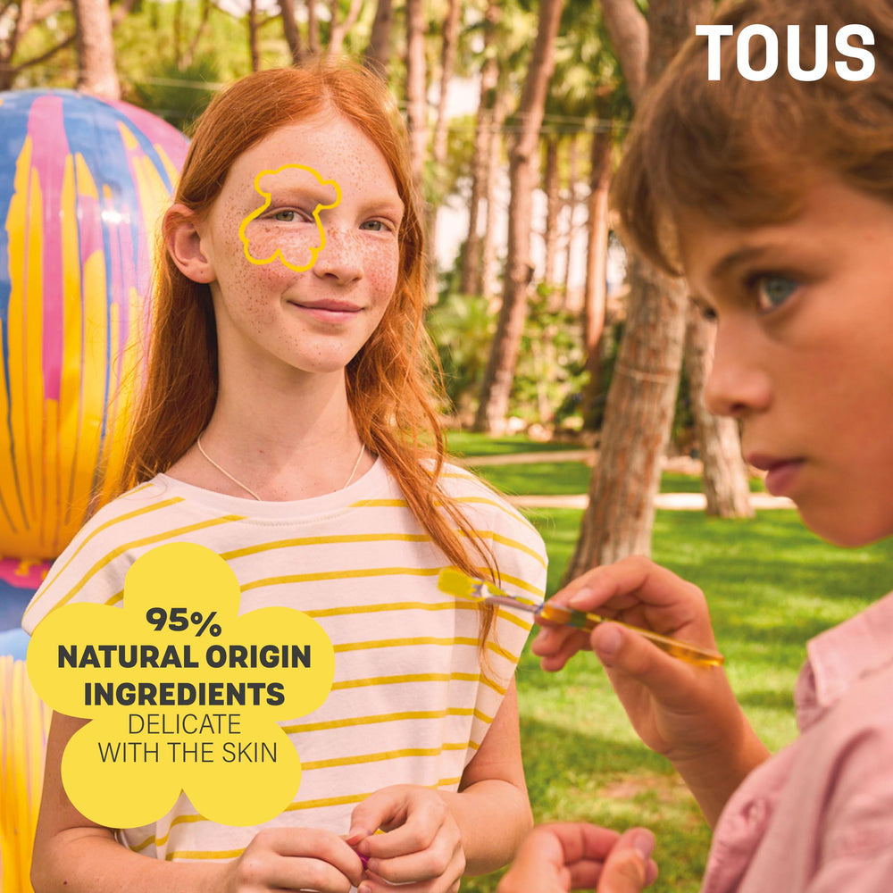 TOUS Kids box label closeup highlighting age-appropriate design for children