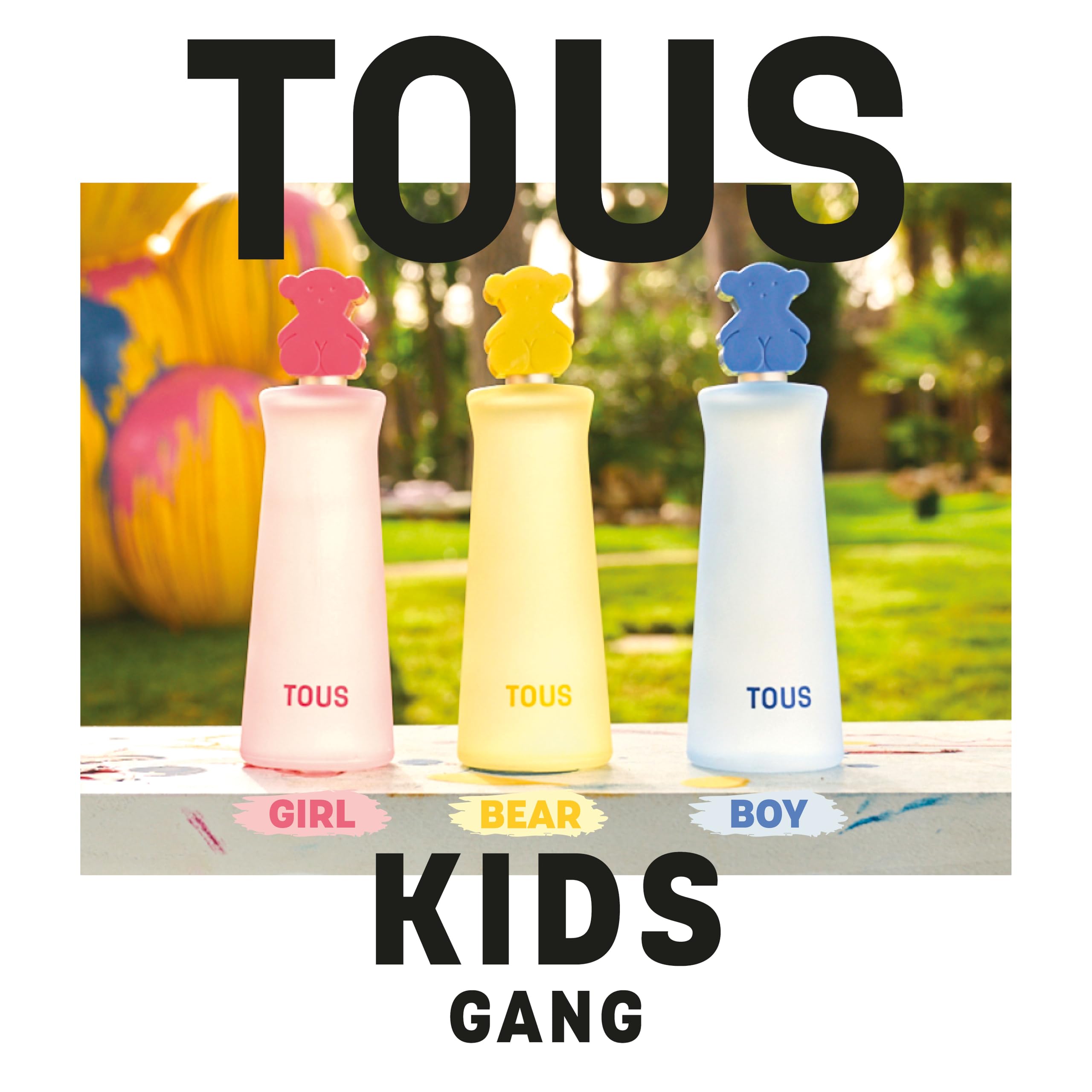 TOUS Kids everyday use scene with fragrance and playful accessories