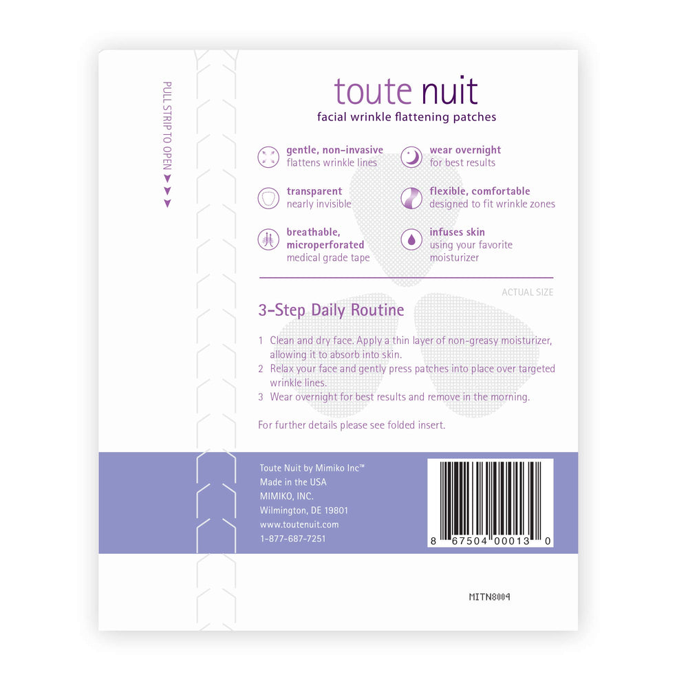 Toute Nuit Triangle Wrinkle Patches smooth crow feet without needles or harsh chemicals.