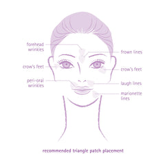 Toute Nuit Triangle Wrinkle Patches address laugh lines for a natural look.