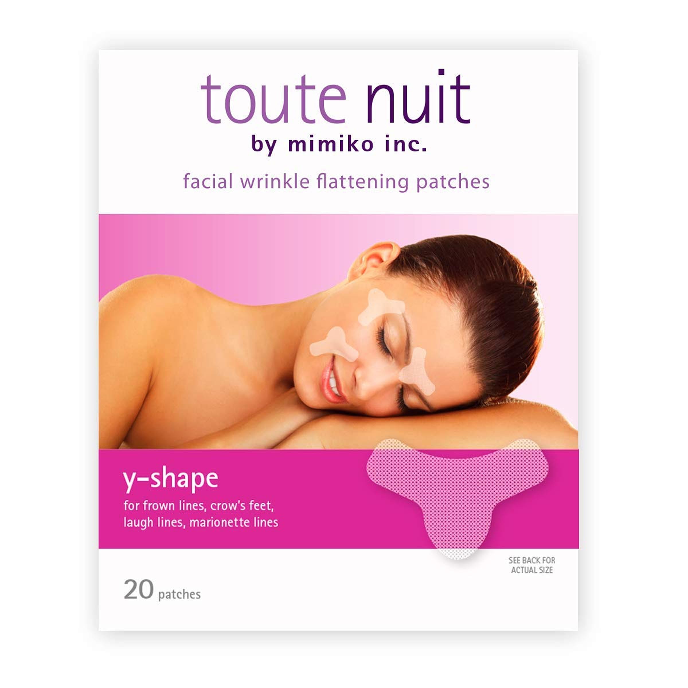 Toute Nuit wrinkle patches between the eyes target crow's feet with a natural feel
