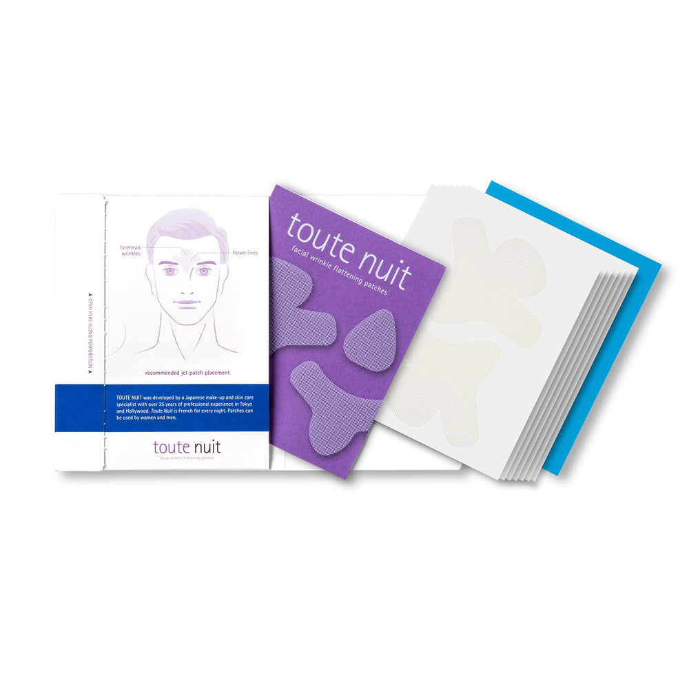 Toute Nuit easy-apply patches grip skin without water.