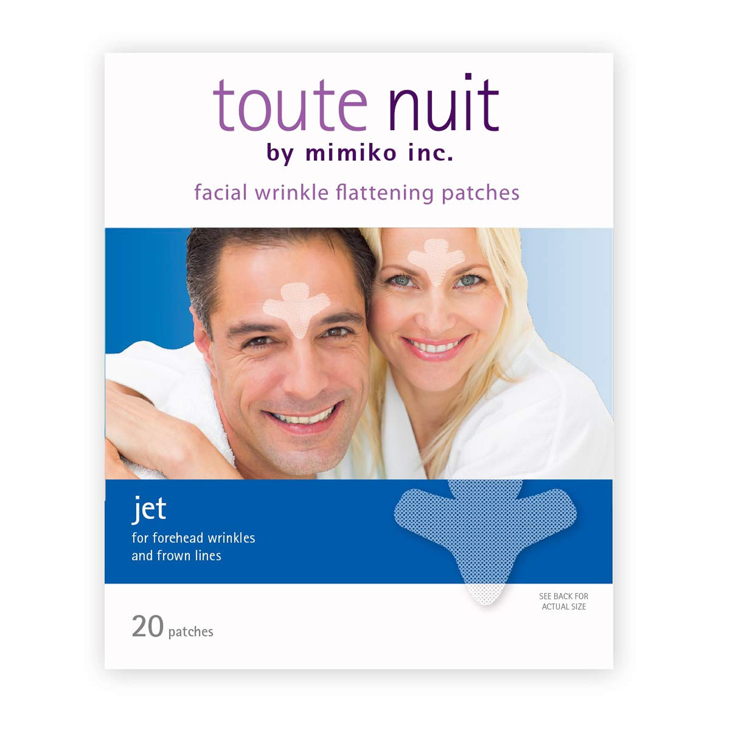 Toute Nuit eleven-lines patches target forehead expression lines.