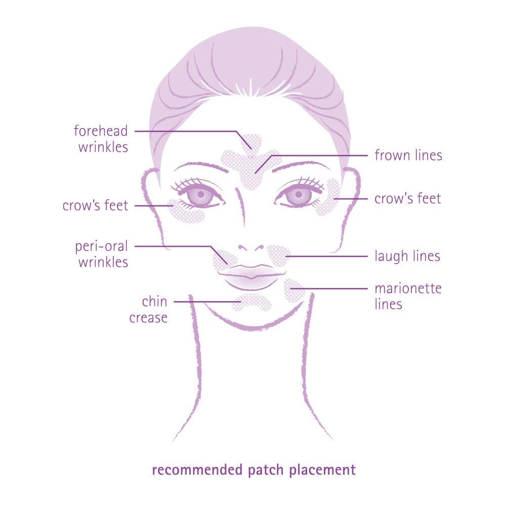 Toute Nuit Wrinkle Patches forehead-area apply and wear overnight.
