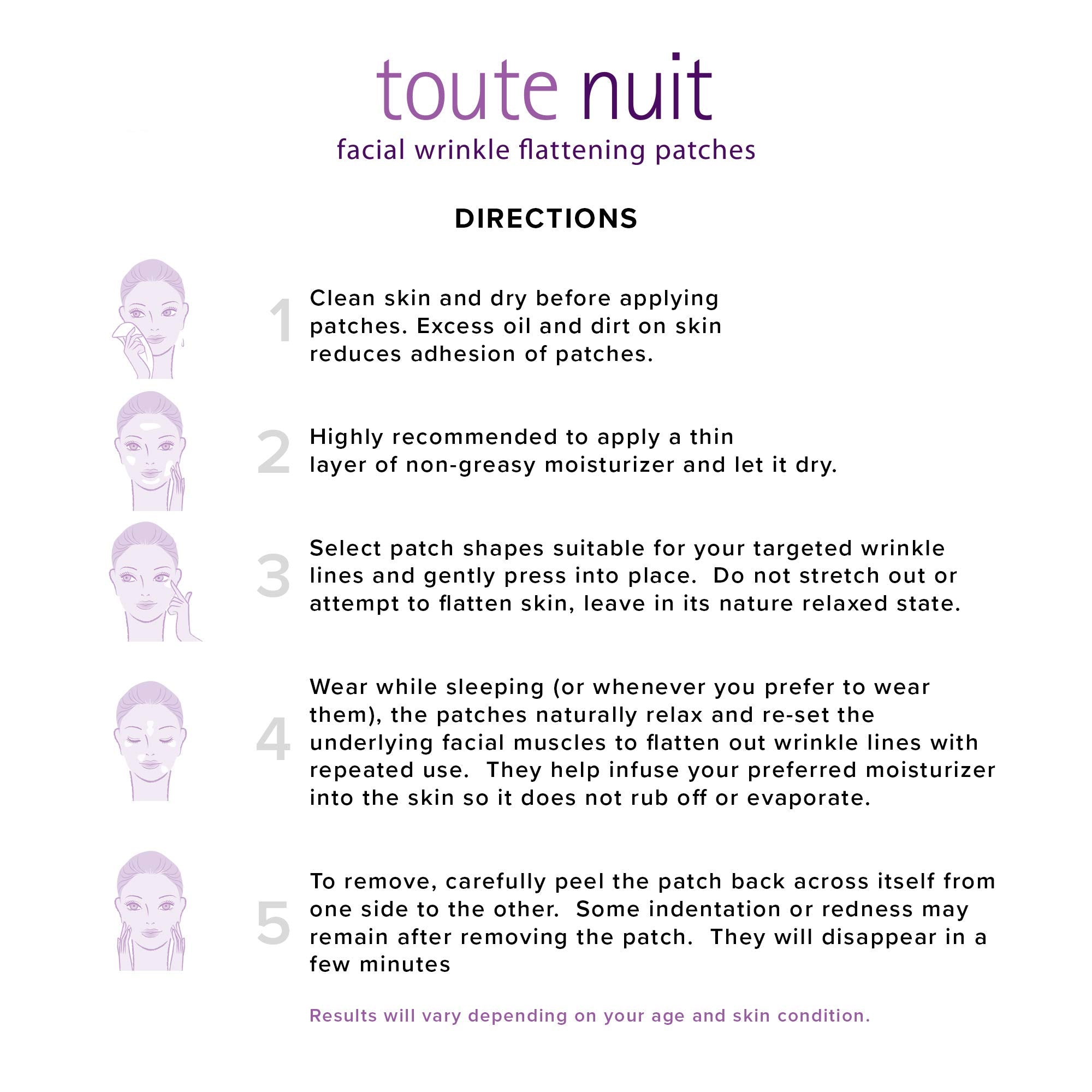 Toute Nuit overnight wear patches provide comfortable use.