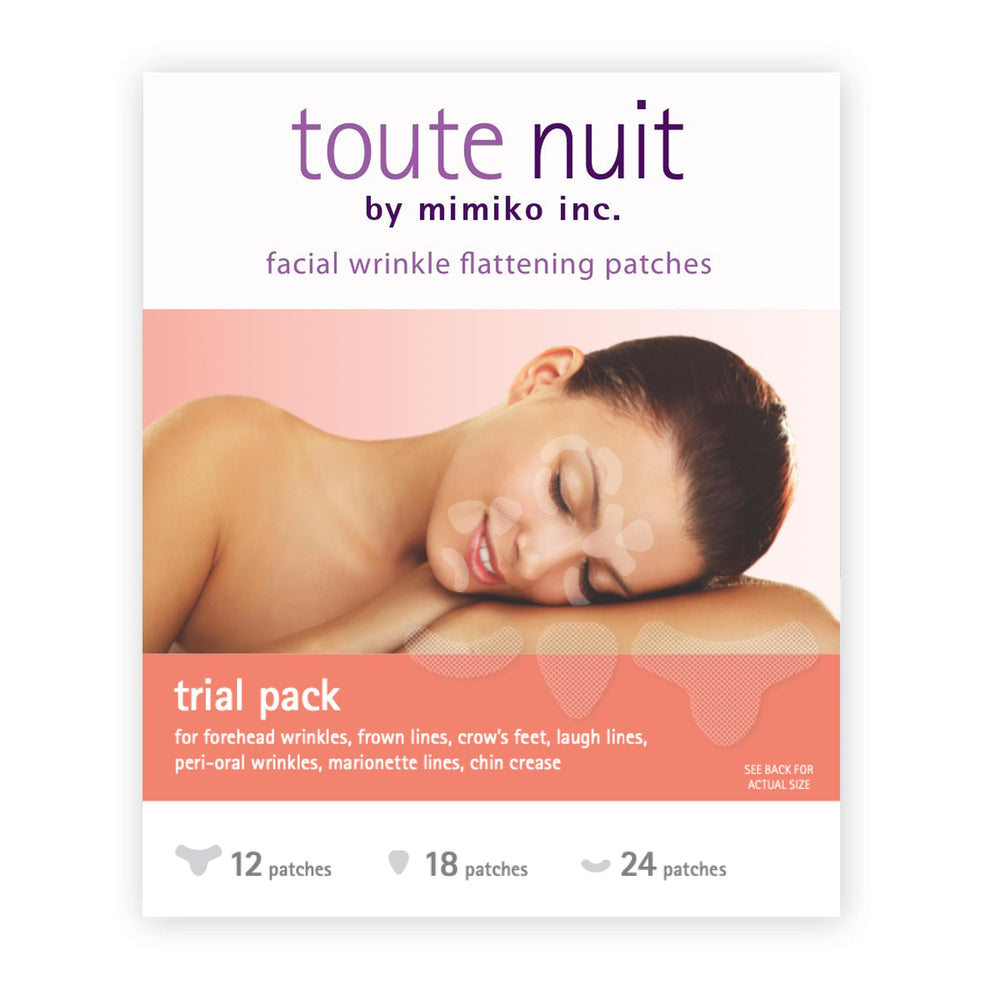 Toute Nuit Wrinkle Patches triangle-shapes cover crow’s feet and eyes area.