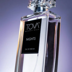 Tova Nights pear note close-up highlights juicy fruitiness for date-night allure.