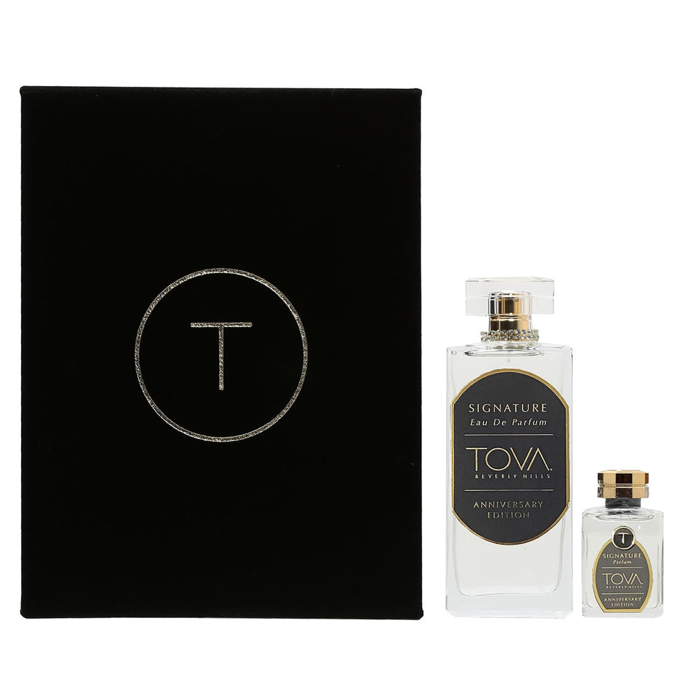Tova Signature bottle front view highlighting fresh woody fragrance for daily wear