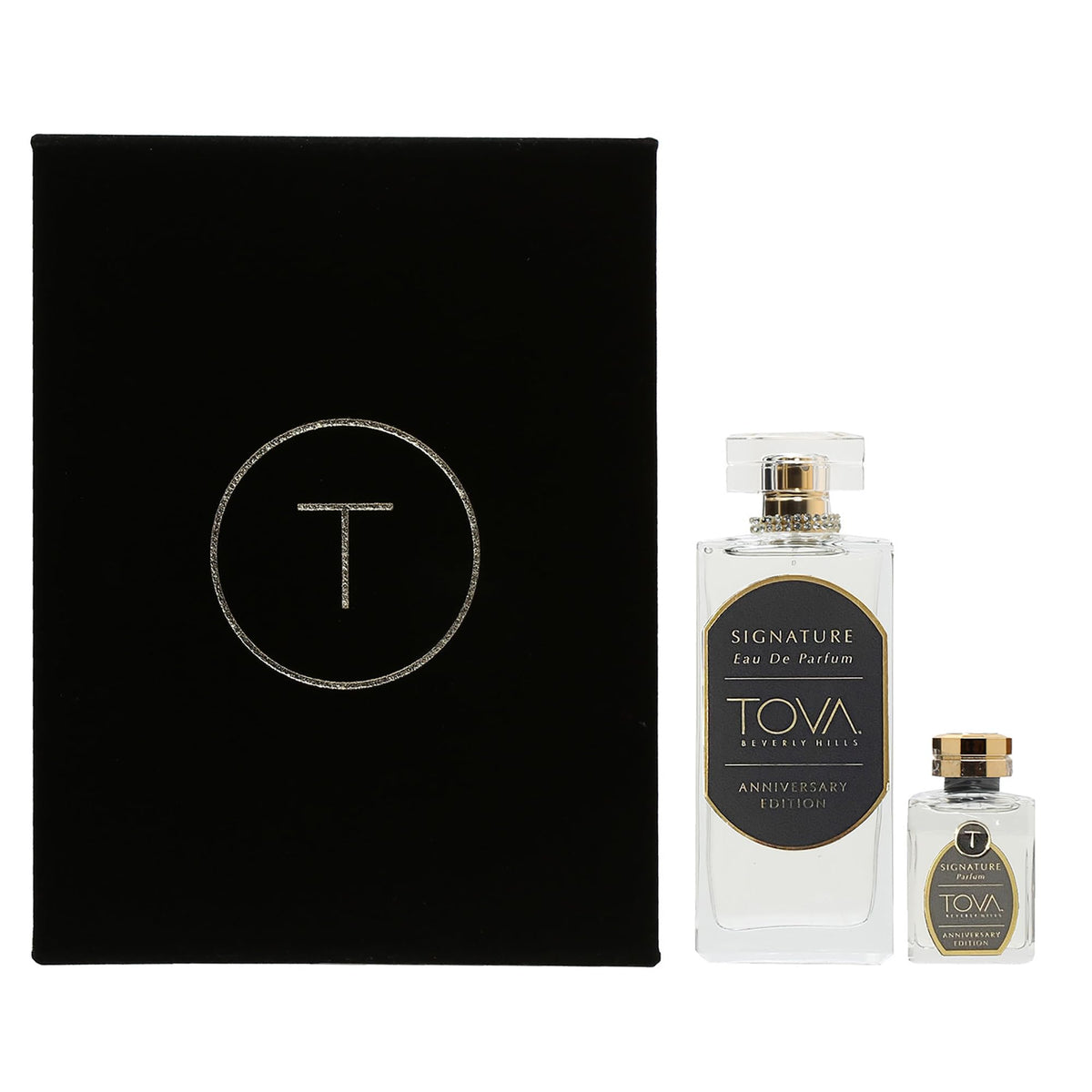 Tova Signature bottle front view highlighting fresh woody fragrance for daily wear