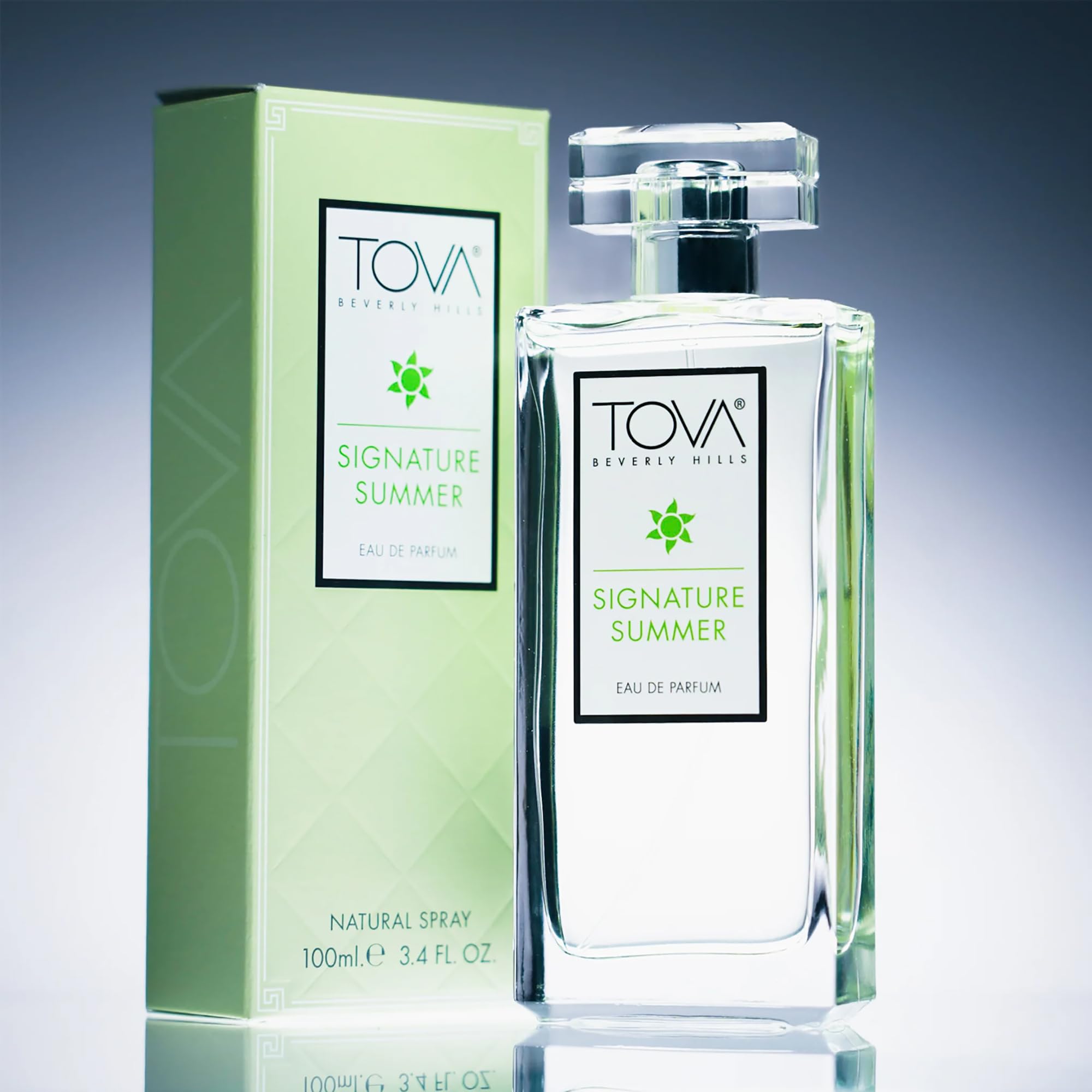 Tova Signature Summer spray application demonstrating even mist