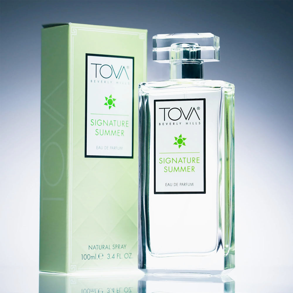 Tova Signature Summer spray application demonstrating even mist
