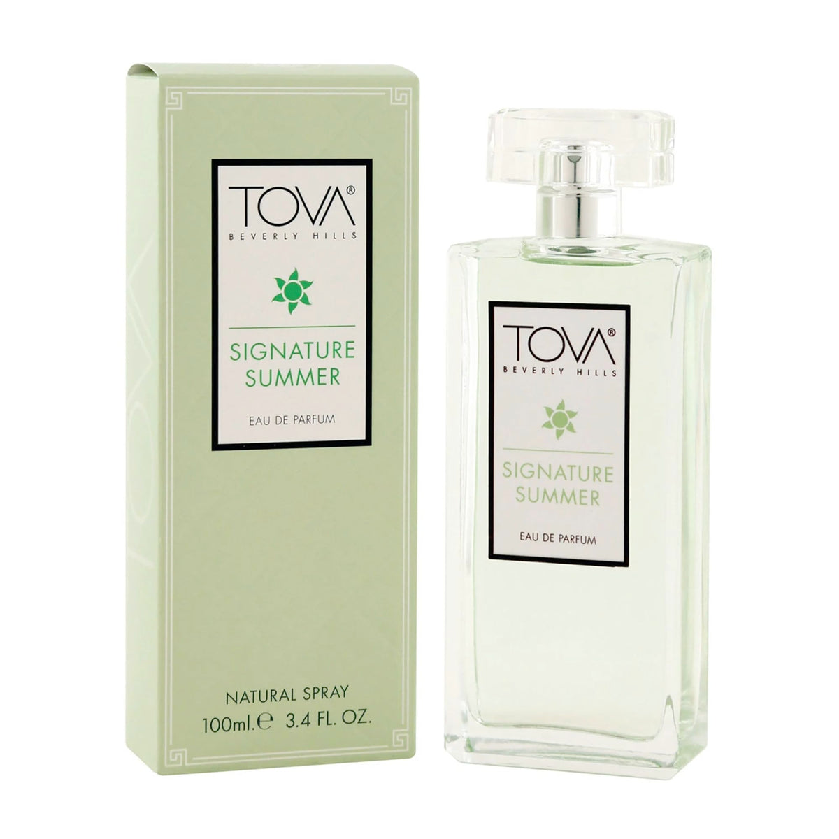 Tova Signature Summer bottle close-up showcasing the citrus-floral essence