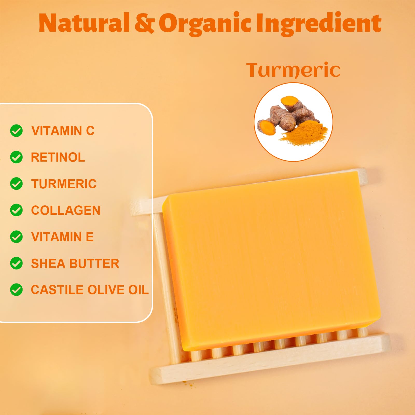Tovaginsh turmeric soap bar suitable for all skin types in use