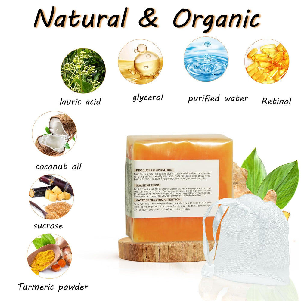 Tovaginsh lemon turmeric soap bar lather demonstrates gentle cleansing action