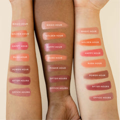 Tower 28 BeachPlease lip tint application close-up for easy beach-day color
