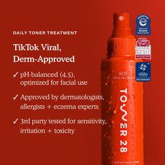 Tower 28 Jumbo SOS Recovery Face Cream label closeup highlights fragrance-free formula