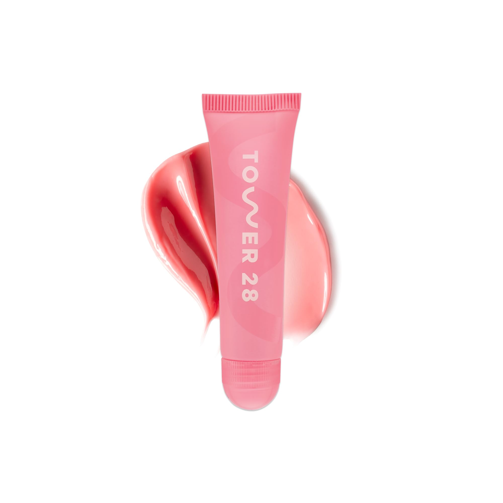 Tower 28 LipSoftie Watermelon Kiwi balm being applied for instant hydration
