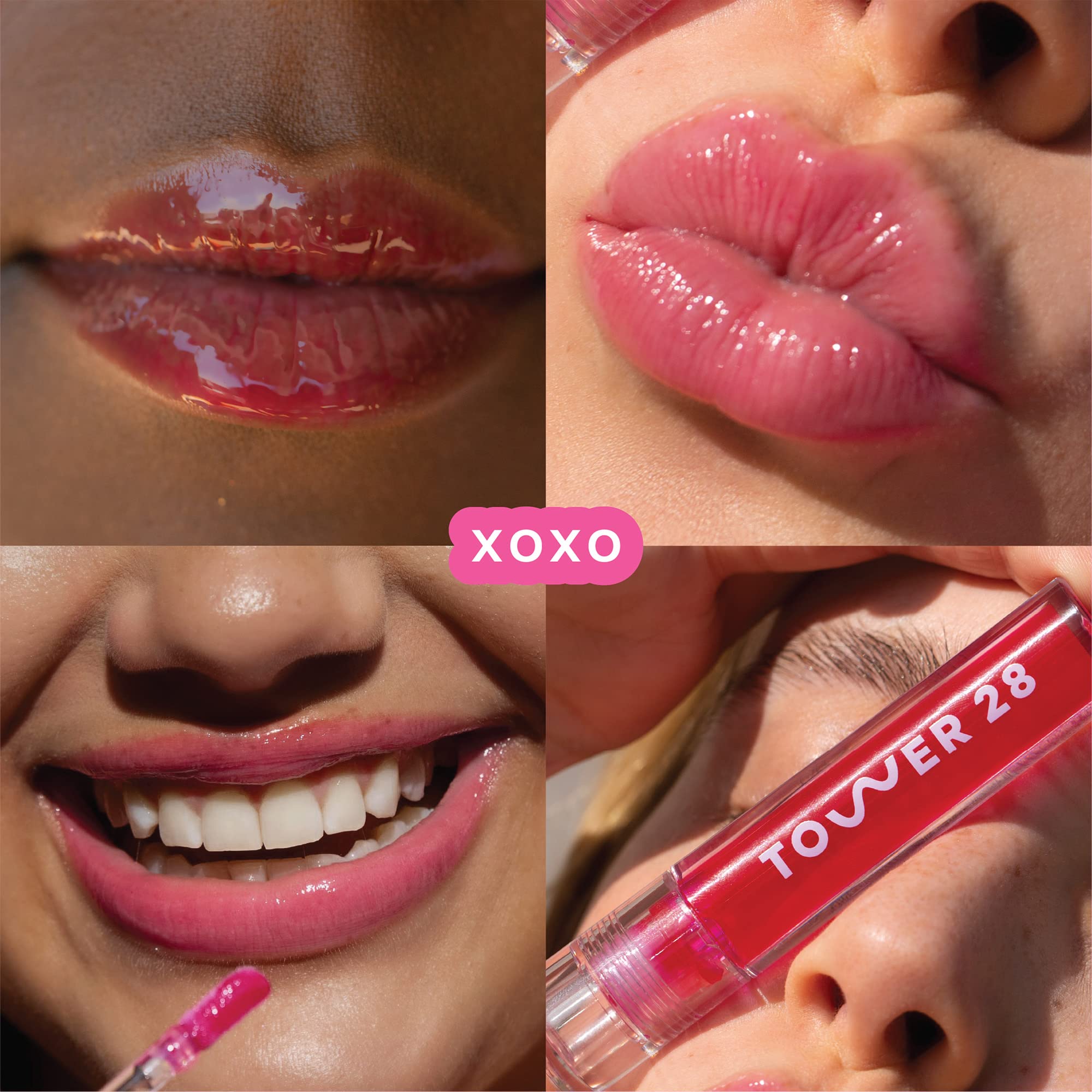 Tower 28 ShineOn Lip Jelly XOXO applicator glides for smooth color.