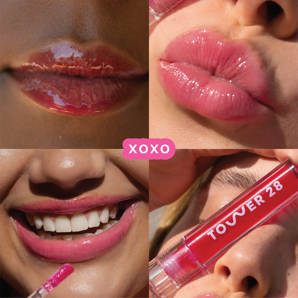Tower 28 ShineOn Lip Jelly XOXO applicator glides for smooth color.