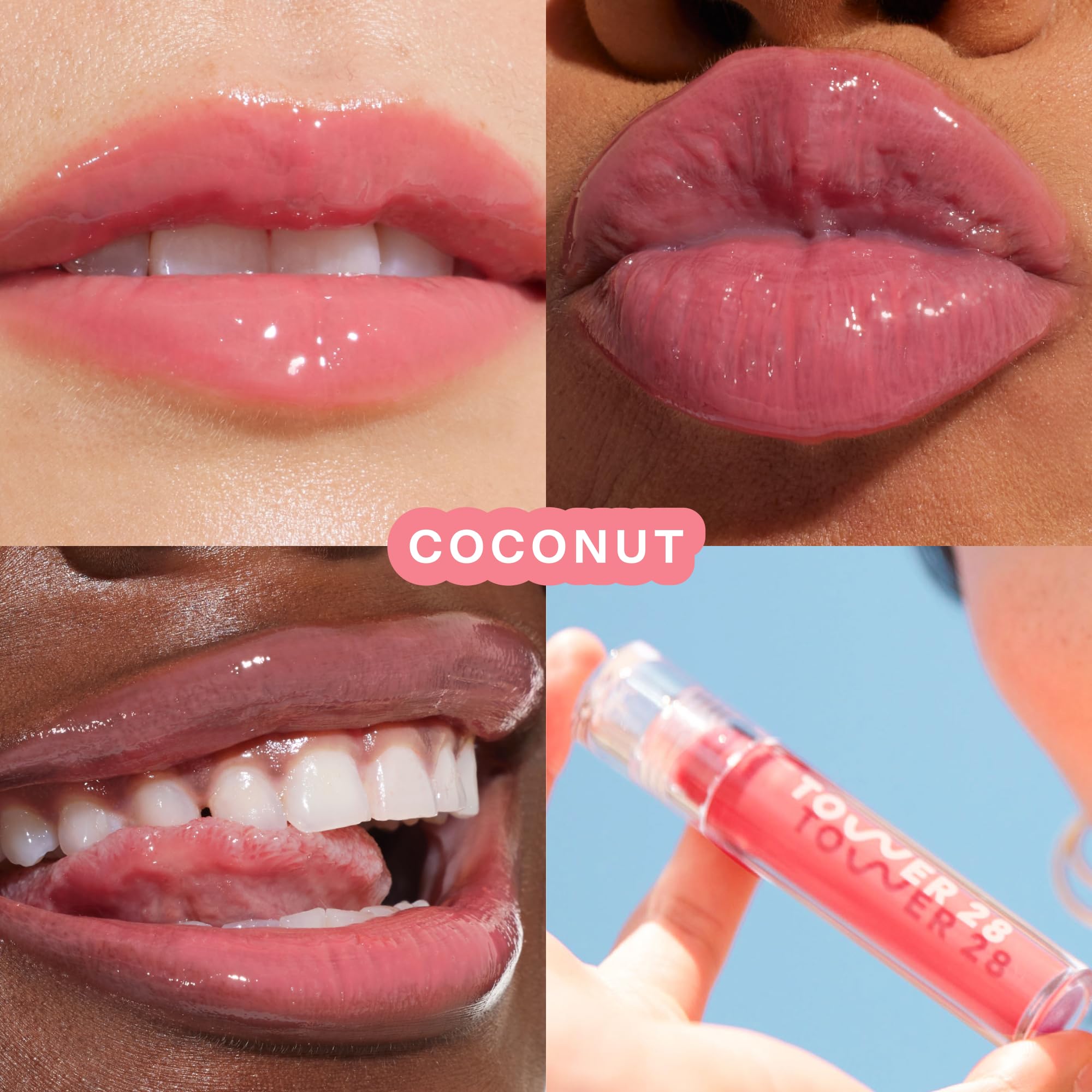 Close-up of Coconut Milky Lip Jelly texture showing creamy gloss.