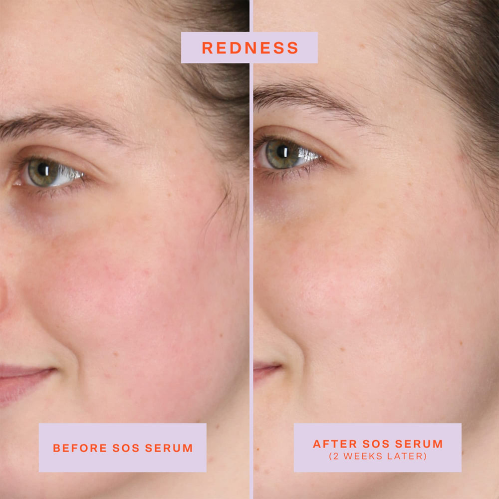 Tower 28 SOS Rescue Face Serum texture swatch demonstrates lightweight absorption for daily use.