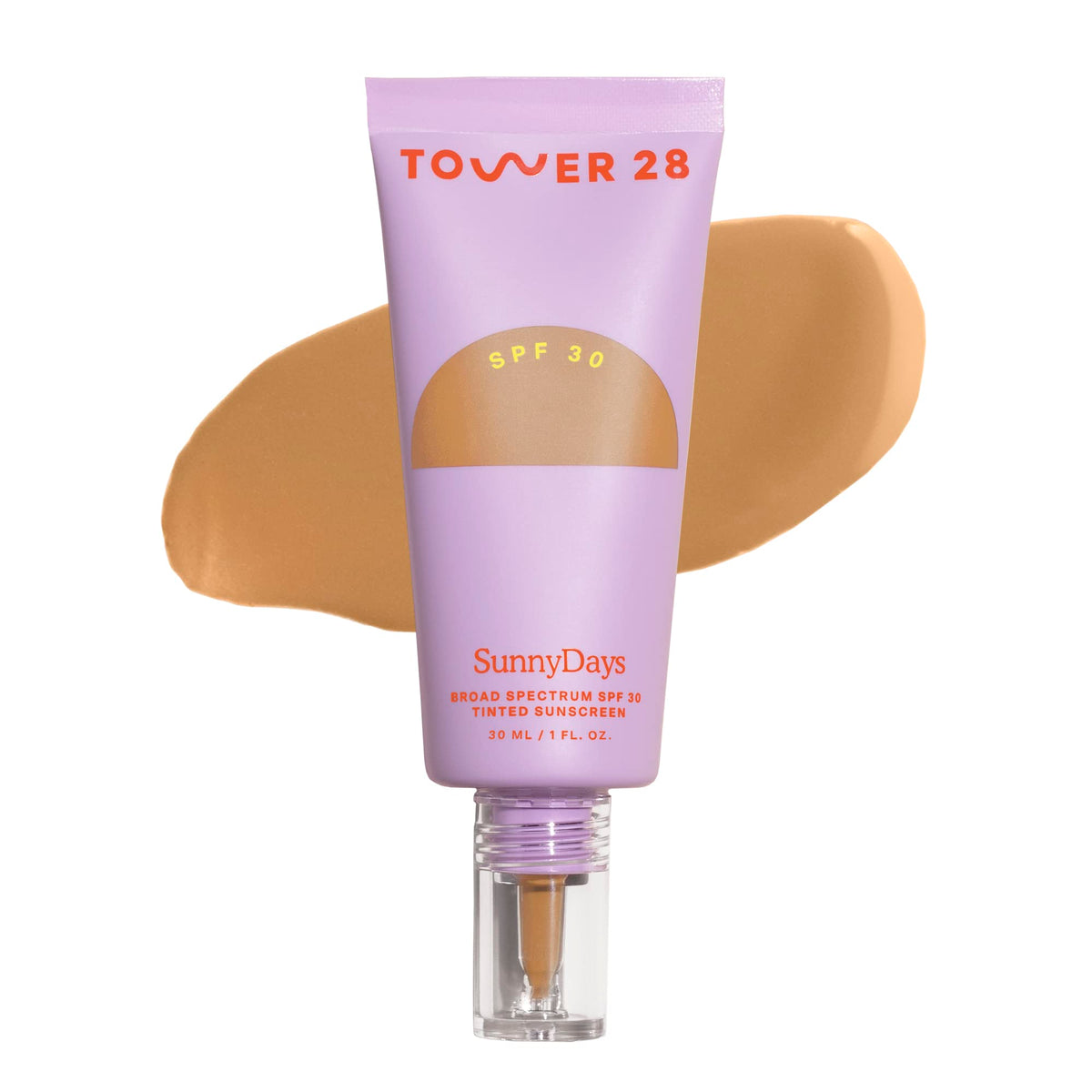 Tower 28 SunnyDays SPF 30 tinted moisturizer bottle for natural, breathable skin.