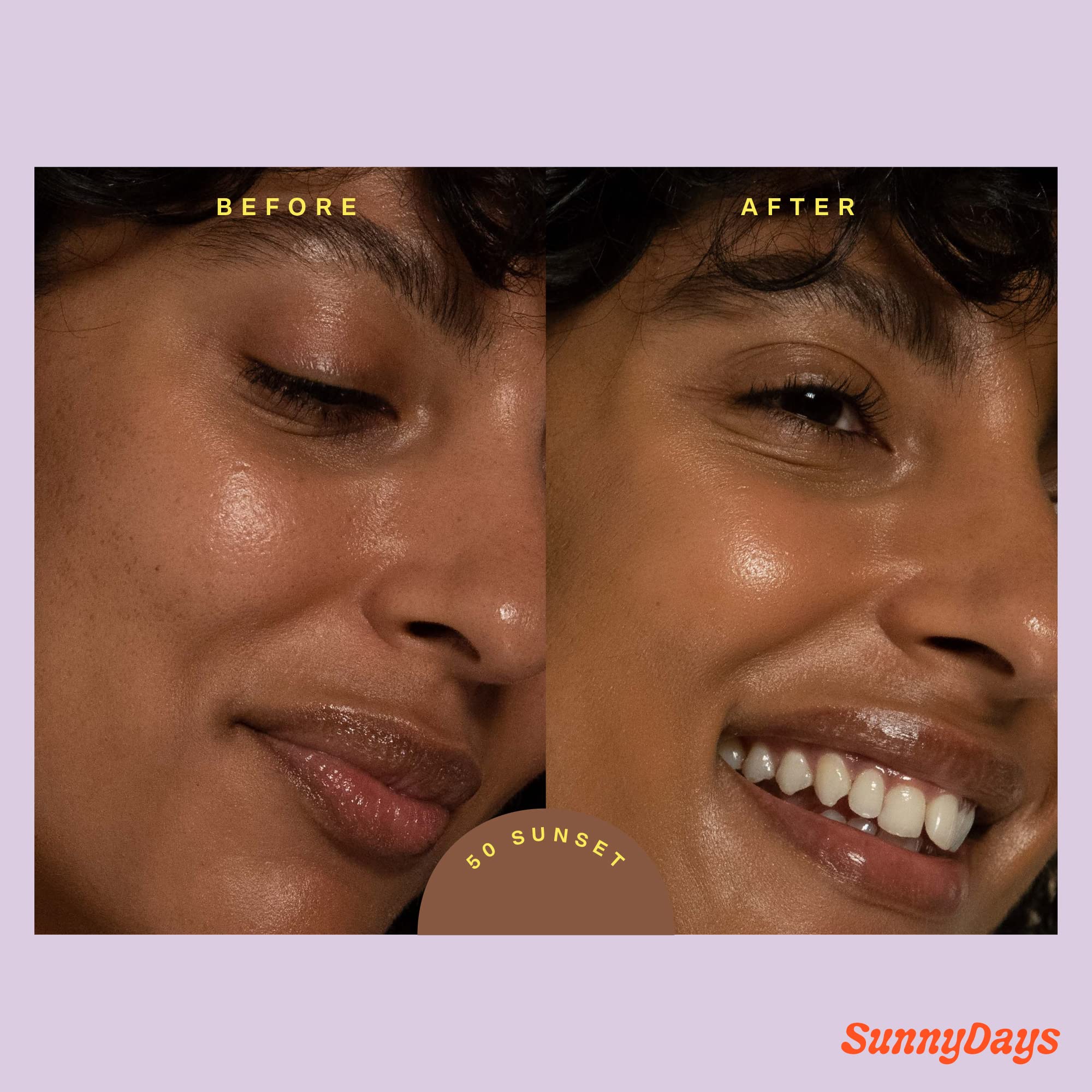 Tower 28 SunnyDays swatches reveal buildable coverage for a seamless complexion.