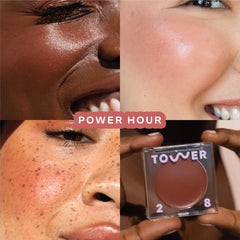Tower 28 BeachPlease lip tint swatch shows a luminous second-skin finish.
