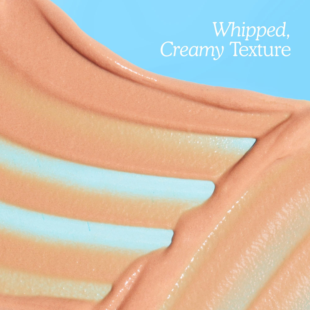 Tower 28 SOS FaceGuard SPF 30 application on skin shows even coverage.