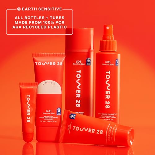 Tower 28 SOS FaceGuard SPF 30 beach-ready sunscreen for outdoor days.