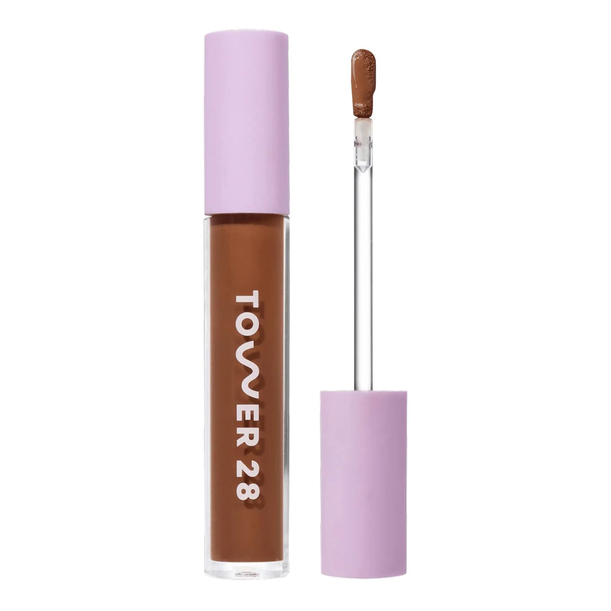 Tower 28 Swipe Serum Concealer bottle close-up highlighting hydrating formula