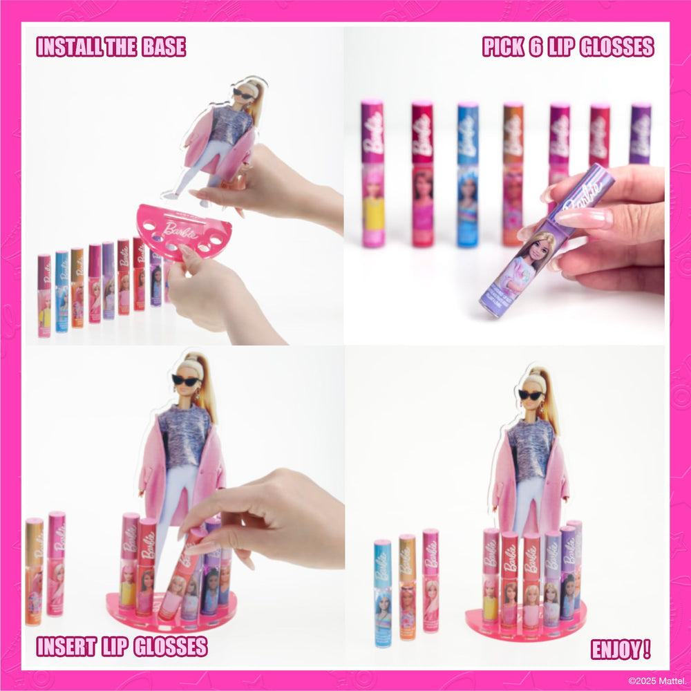 Townley Girl Barbie berry gloss glides on with subtle sparkle.