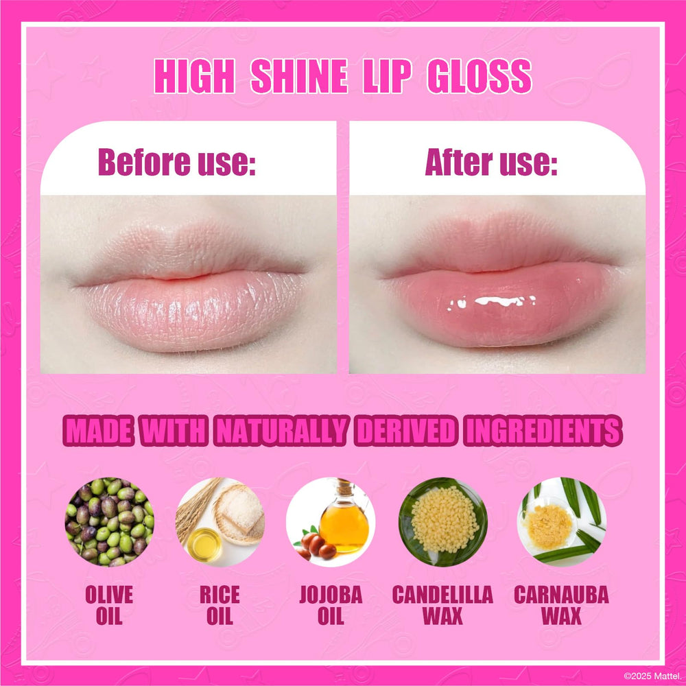 Townley Girl Barbie cotton candy gloss adds fun sparkle to playtime.
