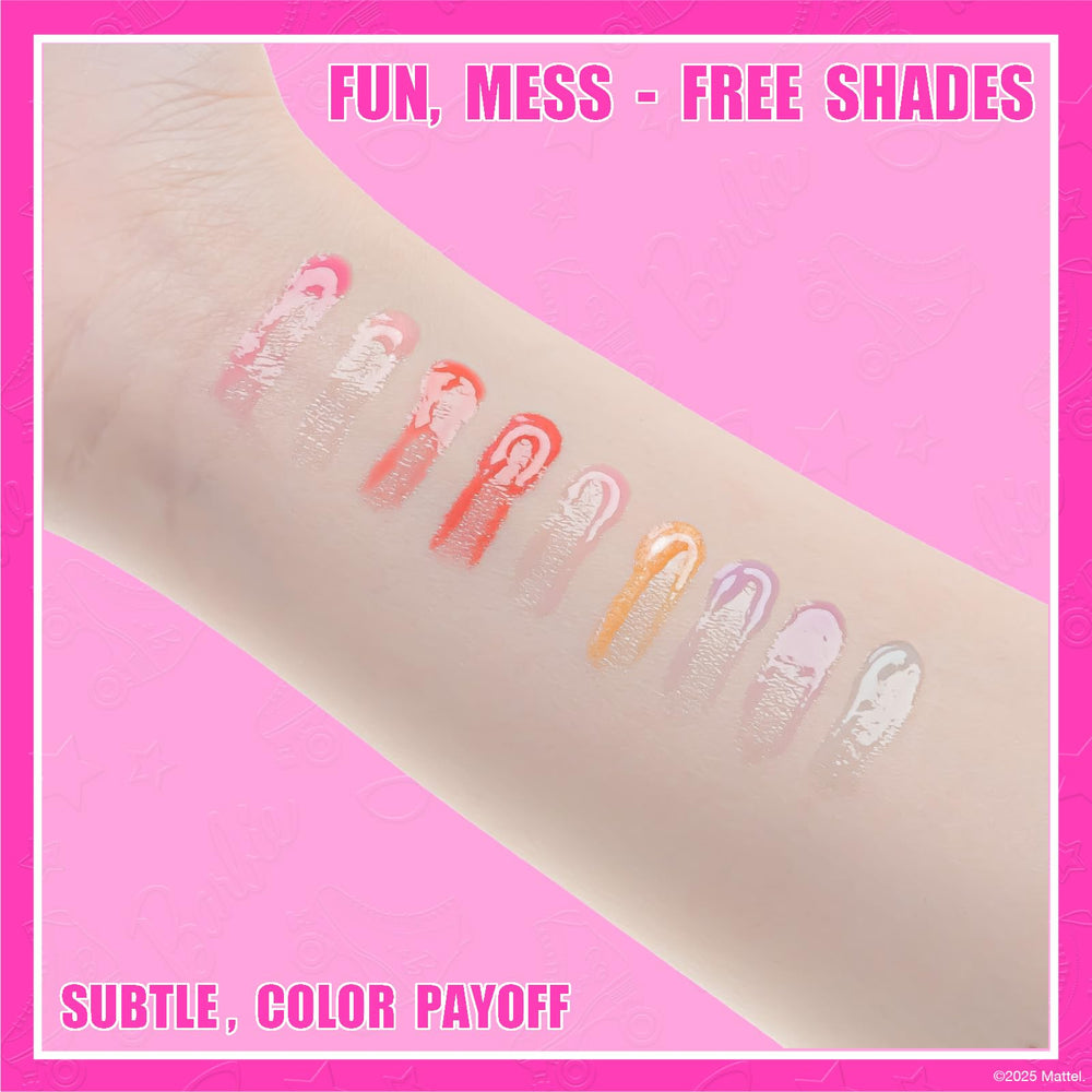 Townley Girl Barbie grape lip gloss delivers rich shimmer and smooth lips.