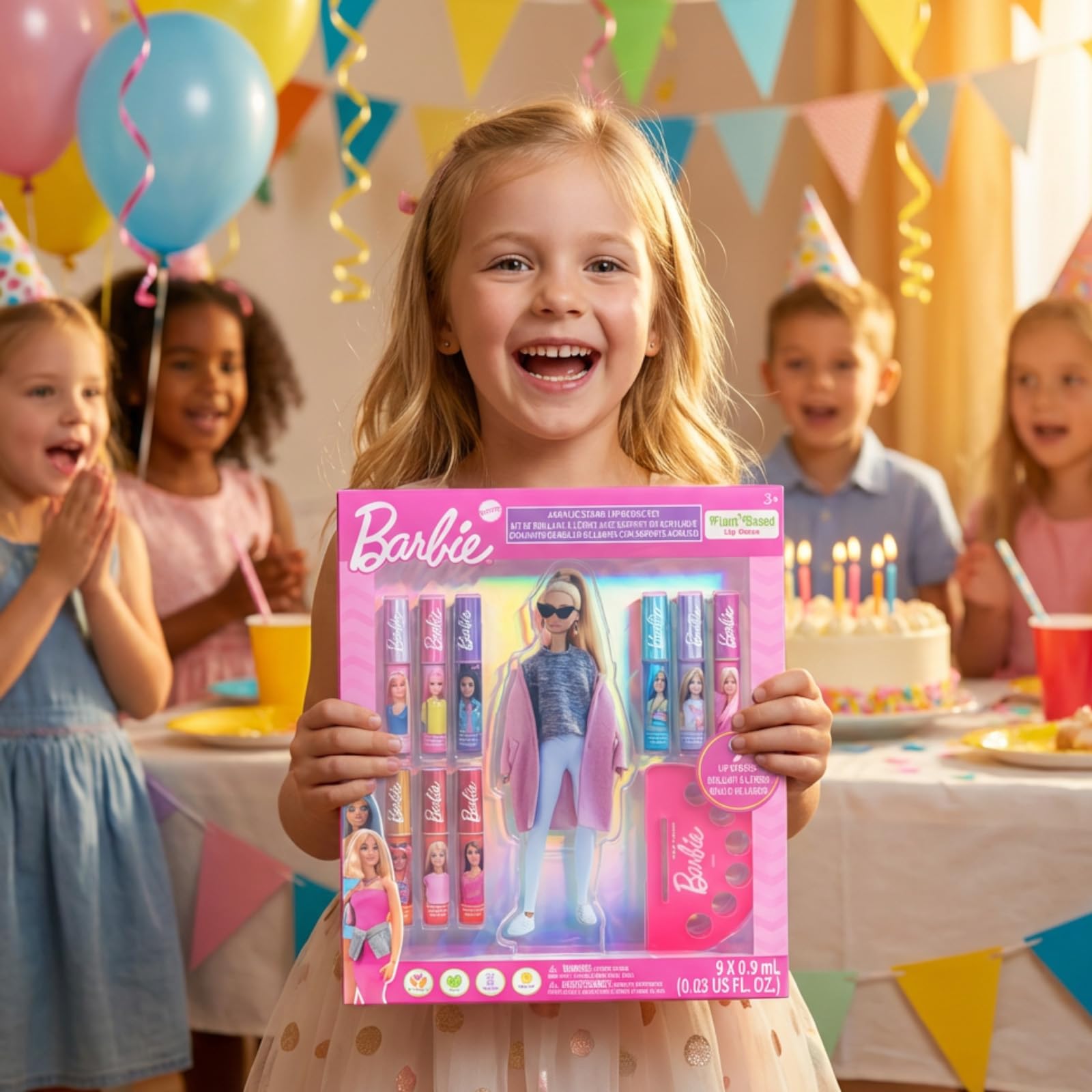 Townley Girl Barbie peach gloss offers fruity sweetness and shine.