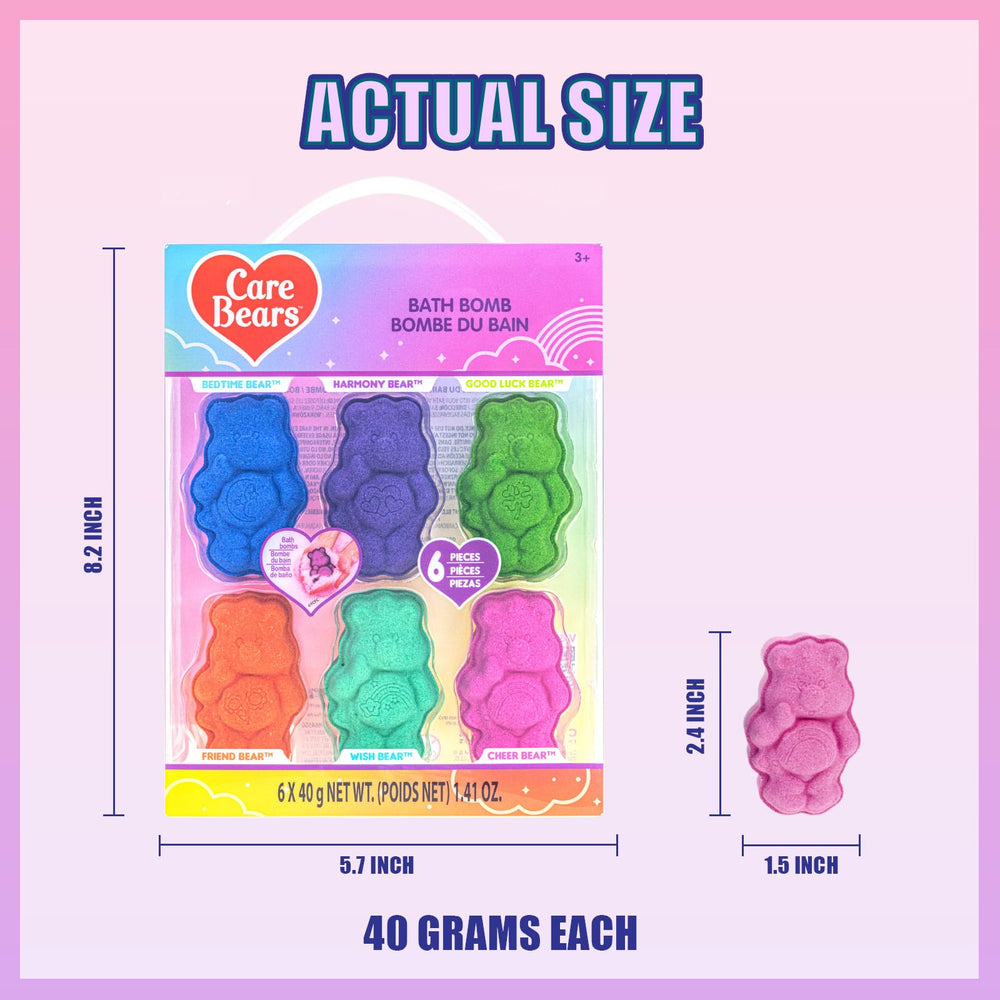 Townley Girl Care Bears bath bomb Cheer Bear offers vivid color and fizz